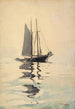 Żaglowiec dwumasztowy z dorysem - Winslow Homer — widok dzieła