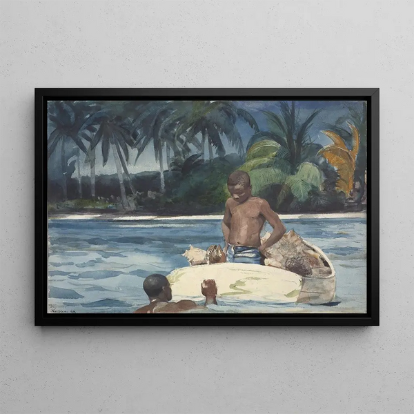 Nurkowie Indii Zachodnich - Winslow Homer — oprawiony obraz na ścianie
