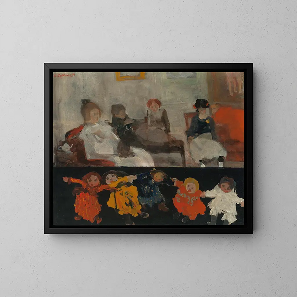 Poupées - Witold Wojtkiewicz — oprawiony obraz na ścianie