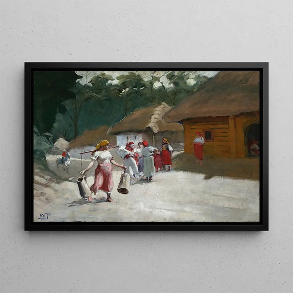 Wodzimierz Tetmajer - Talking on a rural road.webp