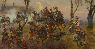 Wojciech Kossak - Battery on fire Raszyn.webp
