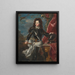 Portret mężczyzny w zbroi - Pracownia Hyacinthe Rigaud — oprawiony obraz na ścianie