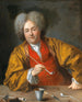 Elegancki dżentelmen trzymający fajkę - Atelier de Jean-Baptiste Santerre — widok dzieła