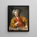 Elegancki dżentelmen trzymający fajkę - Atelier de Jean-Baptiste Santerre — oprawiony obraz na ścianie