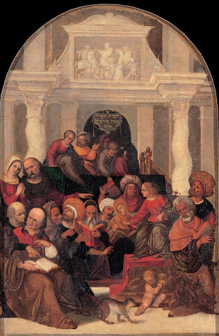 Workshop of Ludovico Mazzolino - Christ among the doctors.webp