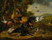 La fable d'Ésope du corbeau - Atelier de Melchior de Hondecoeter — widok dzieła