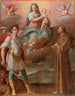 Matka Boża z Dzieciątkiem między archaniołem Michałem a świętym Franciszkiem - Atelier de Santi di Tito — widok dzieła
