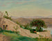 Lac Albano od zamku Gandolfo, Włochy - Worthington Whittredge — widok dzieła