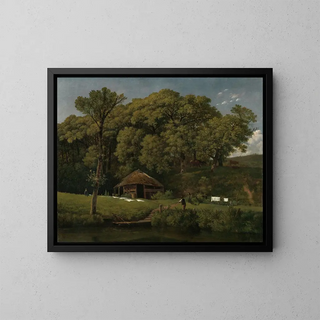 Wouter Johannes van Troostwijk - A Barn on the Bank of a Stream in Gelderland.webp