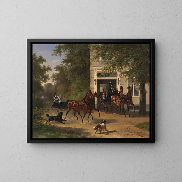August Belmont i Isabel Perry - Wouterus Verschuur — oprawiony obraz na ścianie