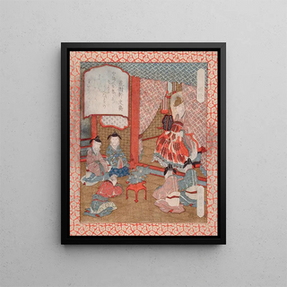 Yashima Gakutei - Longevity The Immortal Wo Quans Present of Pine Branches to the Emperor Yao.webp
