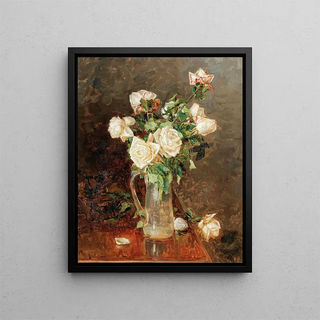 Yuliy Yulevich Klever the Younger - A bouquet of roses in a glass ewer.webp