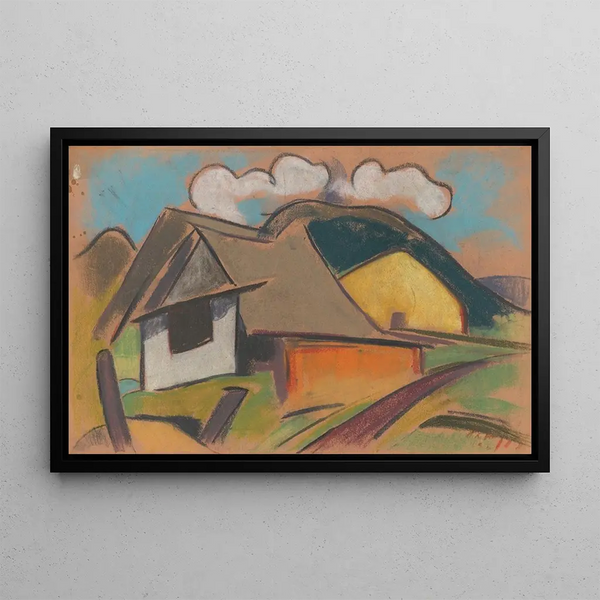 Cottages dans les montagnes - Zolo Palugyay — oprawiony obraz na ścianie