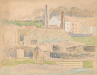 Zygmunt Waliszewski - Sketch of a city landscape.webp