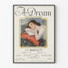 Plakat dekoracyjny vintage „A Dream” z portretem zamyślonej kobiety