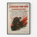 Plakat vintage wojskowy A Message From Home - Retro dekoracja ścienna wojna 1918