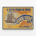 Plakat Vintage Notre-Dame de Paris - Sprzedaż w Wielkich Domach Towarowych Rio de Janeiro — oprawiony obraz na ścianie