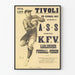 Stary plakat meczu piłki nożnej A.S.S przeciwko K.F.V. Karlsruhe 1927
