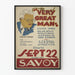 Plakat vintage Teatr The Very Great Man - Dekoracja ścienna retro
