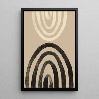 Échos Bohèmes - Minimalistyczny Plakat Abstrakcyjny