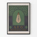 Plakat vintage AEG Metallfaden-Lampe dekoracja ścienna retro