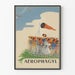 Vintage plakat Aérophagie - Plakat dekoracji ściennej lotnictwa retro