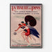 Wintage plakat Bretania – La Baule-les-Pins, w cienkiej ramie na jasnej ścianie.