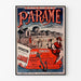 Wydruk plakatowy Bretania vintage – Paramé, zatoka Saint-Malo, w cienkiej ramie na jasnej ścianie.