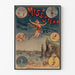 Plakat cyrkowy vintage Miss Stena, zjazd Absalona, w cienkiej ramie na jasnej ścianie.