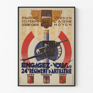 affiche-de-recrutement-de-larmee-de-vichy-24e-regiment-dartillerie