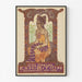 Plakat historyczny – Wystawa kolonialna w Semarang, 1914, w cienkiej ramie na jasnej ścianie.