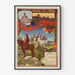 Plakat vintage kolej północnej linii Pierrefonds Compiègne Coucy