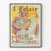 Vintage plakat do czasopisma Le Clair - Retro dekoracja ścienna