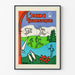 Turystyczny plakat vintage – L’Ain touristique, w cienkiej ramie na jasnej ścianie.