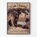 Wintage plakat Aix-les-Bains, grotte de Lamartine, w cienkiej ramie na jasnej ścianie.