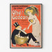 Plakat vintage Casino Kursaal, Ohé Gédéon, w cienkiej ramie na jasnej ścianie.