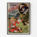 Plakat vintage Laiterie de l’Isle Briant, Angers, w cienkiej ramie na jasnej ścianie.