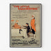 Plakat vintage Two Little Vagabonds, w cienkiej ramie na jasnej ścianie.