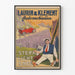 Plakat vintage Laurin & Klement Automobiles dekoracja ścienna