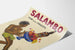 Plakat vintage z winem i owocami Salambo