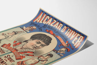 Plakat vintage Alcazar d'Hiver z Elise Faure