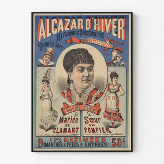 Plakat vintage Alcazar d'Hiver z Elise Faure