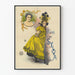 Plakat vintage Alice z Sylva w żółtej sukni