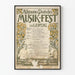 Wintage plakat Festiwalu Muzycznego w Lipsku 1897