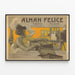 Plakat vintage Alman Felice - Artystyczna dekoracja ścienna i fotografia w Turynie i Mediolanie — oprawiony obraz na ścianie