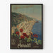 Plakat vintage z wybrzeża Amalfitańskiego w Neapolu