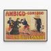 Plakat vintage Ambigu-Komiczny La Baillonnée — oprawiony obraz na ścianie