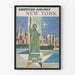 Plakat vintage American Airlines Nowy Jork Statua Wolności