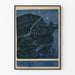 Plakat vintage American Field Service w kolorze niebieskim i czarnym