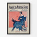 Plakat Vintage America's Knitting Song - Ilustracja Tradycyjny Szydełkowy